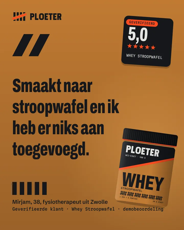 Advertentie van Ploeter: Een review: smaakt naar stroopwafel en ik heb er niks aan toegevoegd.
